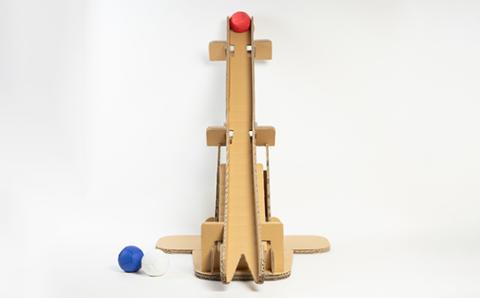 ボッチャ 段ボールランプ