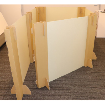 お茶殻入り段ボールパーティション