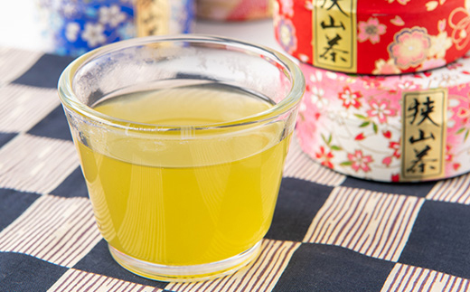 千代紙缶入り 狭山茶ティーバッグ「霞川 煎茶」