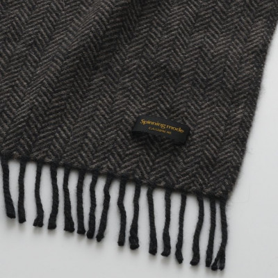 武州織技 カシミヤマフラー【BR】