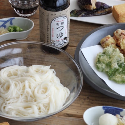 原木しいたけ農家のUMAMI　有機つゆ　「貫井園」×「弓削多醤油」　3本セット