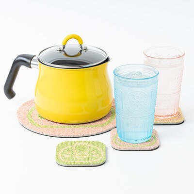 いるティー　【COCAPE】　タイルカーペット　コースター3枚　鍋敷1枚　セット　2023春