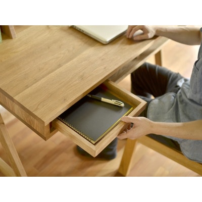 【開梱設置】ワークデスク(type-C:BOX ＆ FRAME)　サイズオーダー　無垢　木製【配送不可地域：離島・沖縄県】