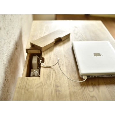 【開梱設置】ワークデスク(Type-A:standard)　サイズオーダー　無垢　木製【配送不可地域：離島・沖縄県】