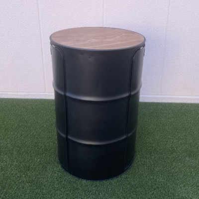 ドラム缶リメイク　HIGHチェアーテーブルセット　マットブラック限定