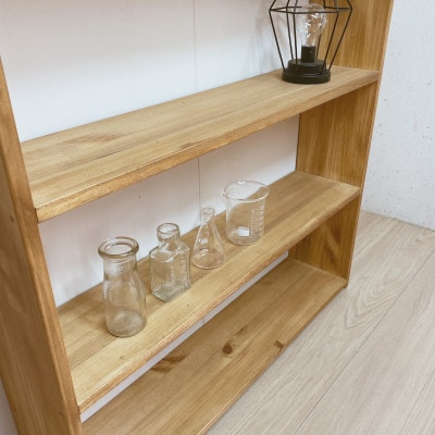 木製　薄型ラック　ミディアムウォルナット　ha11