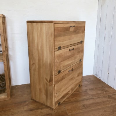 2WAY 木製3段キャビネット na233