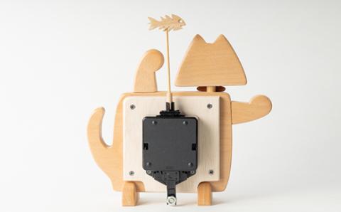 【振り子時計】猫の時間【ハンドメイド】