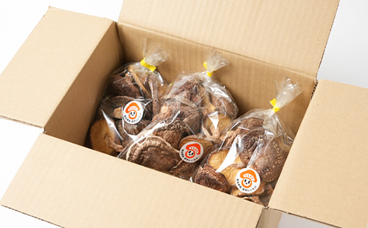 【訳あり】貫井園の原木干し椎茸　約90g×3パック　大きさ不揃い