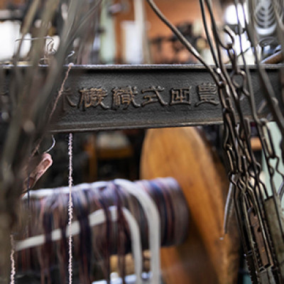 武州織技 ウールマフラー【小千鳥BK】