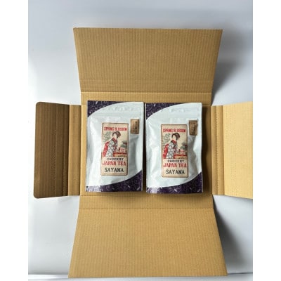 計40パック　チャック付スタンド袋入り 狭山茶ほうじ茶ティーバッグ「霞川 ほうじ茶」
