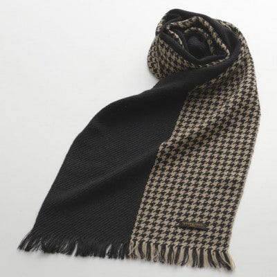 武州織技 ウールマフラー【ツーカラーBR】