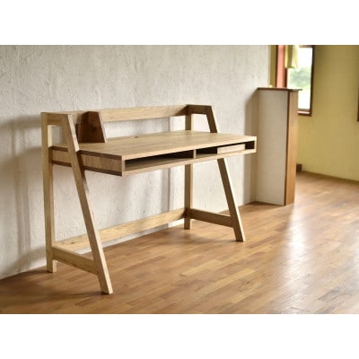 【開梱設置】ワークデスク(type-C:BOX ＆ FRAME)　サイズオーダー　無垢　木製【配送不可地域：離島・沖縄県】