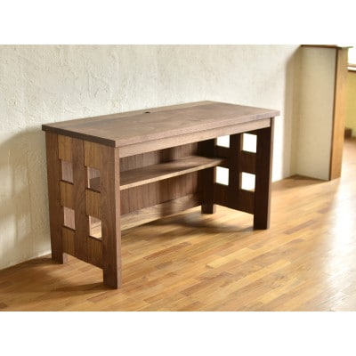 【開梱設置】ワークデスク(type-B:WALL REG)　サイズオーダー　無垢　木製【配送不可地域：離島・沖縄県】