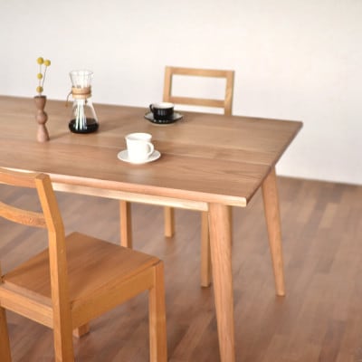 【開梱設置】ダイニングテーブル(ST-01)　クルミ　サイズオーダー　無垢　木製【配送不可地域：離島・沖縄県】