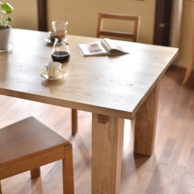 【開梱設置】ダイニングテーブル(GT-01)　クリ　サイズオーダー　木製　無垢【配送不可地域：離島・沖縄県】