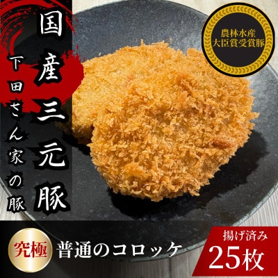 究極の普通のコロッケ　計25個　5個×5パック　揚げ済み　冷凍　国産豚　小分け【配送不可地域：離島】
