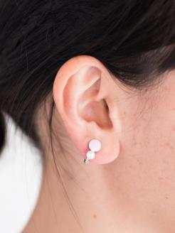 Kenichi Kondo　パール付き七宝イヤリング・丸