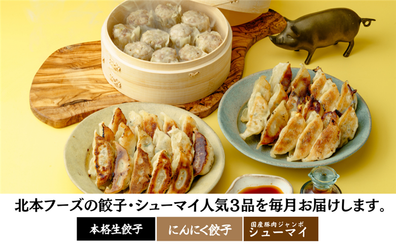 定期便全3回 餃子・焼売 月替り便