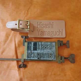 ゴルフ用レザー刻印ネームプレート（ナチュラル）