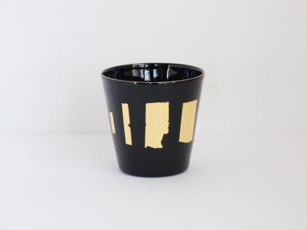 Kenichi Kondo　七宝ぐい呑　黒白ペア【四角】