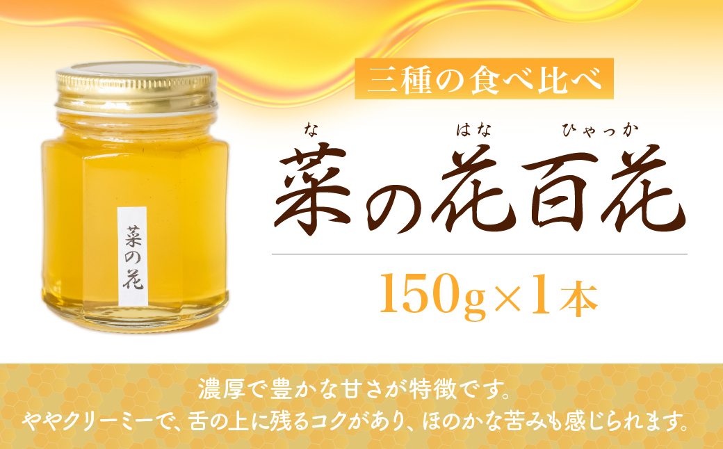 巣みつ入りはちみつ 食べ比べセット 150g×3瓶