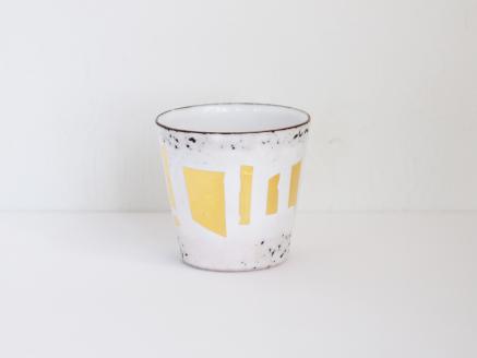 Kenichi Kondo　七宝ぐい呑　黒白ペア【四角】