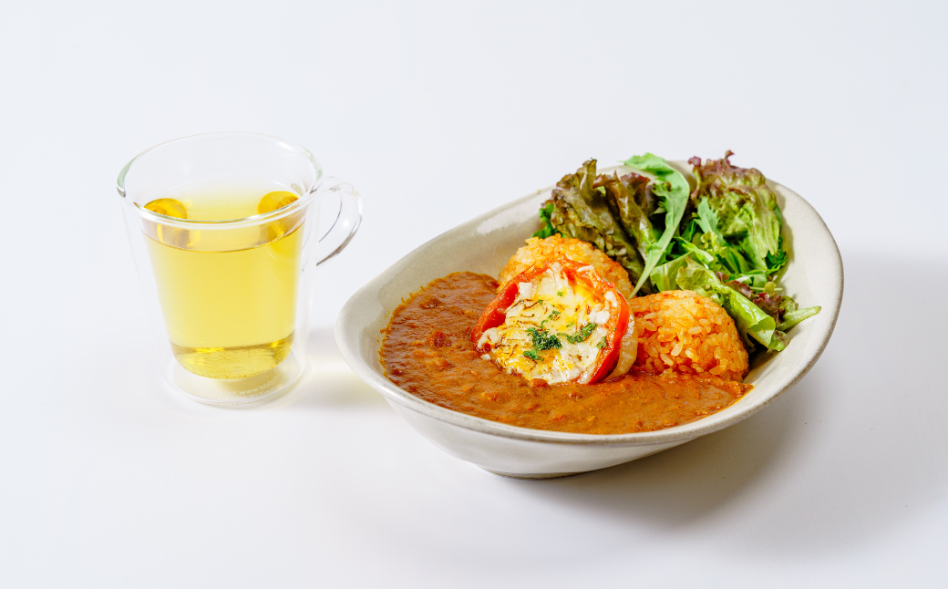北本トマトカレー 200g×5個・ハーブティー(大) セット レトルトカレー＋ブレンドティー