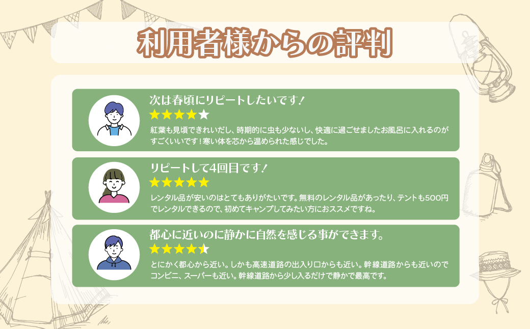 オートサイト利用券 サンアメニティ北本キャンプフィールド オートサイト泊