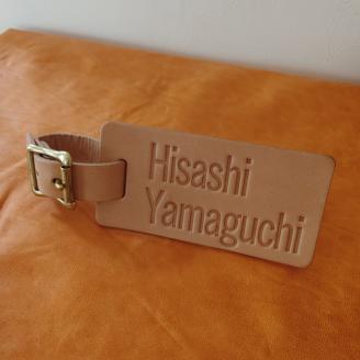 ゴルフ用レザー刻印ネームプレート（ナチュラル）