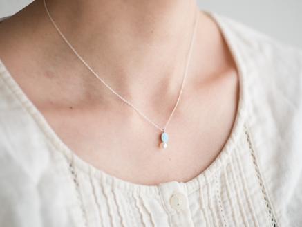 Kenichi Kondo　パール付き七宝ネックレス・丸