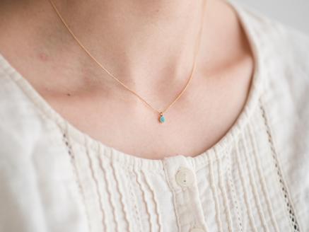 ネックレス K10 七宝 ターコイズ ゴールド Kenichi Kondo K10 七宝 ターコイズ