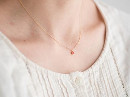 ネックレス K10 七宝 レッド ゴールド Kenichi Kondo K10 七宝 レッド