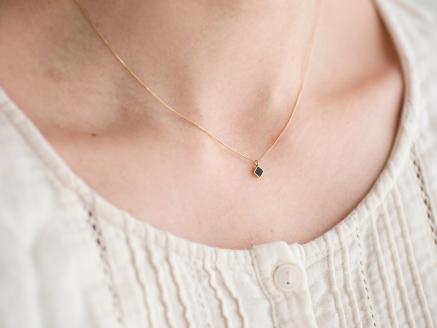 ネックレス K10 七宝 ブラック ゴールド Kenichi Kondo K10 七宝 ブラック