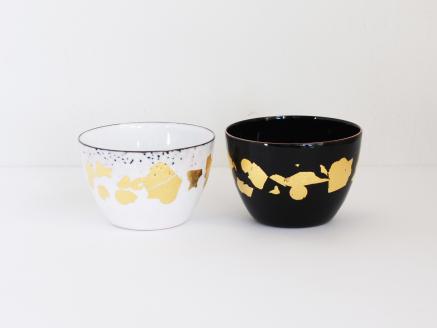 Kenichi Kondo　七宝ぐい呑　黒白ペア【丸】