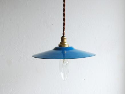 Kenichi Kondo　七宝の灯り 七宝ランプシェード（Low・青（外側）×黄色(内側)）