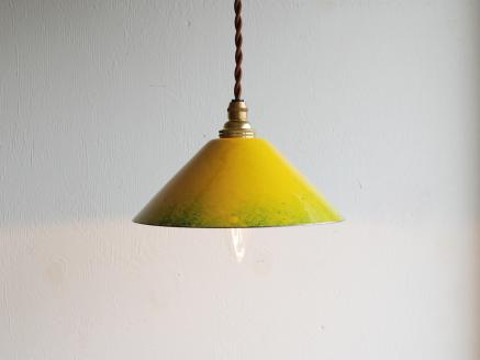 Kenichi Kondo　七宝の灯り 七宝ランプシェード（HI・黄色(外側)×白（内側））