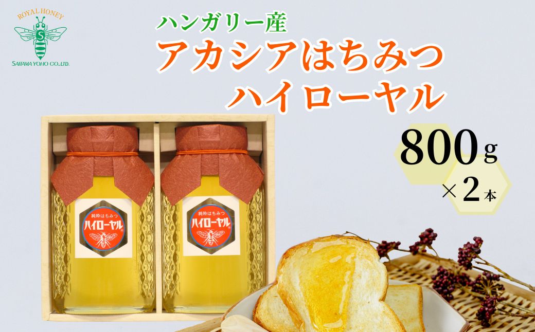 ＜ハンガリー産＞ アカシア はちみつ ハイローヤル 800g×2本