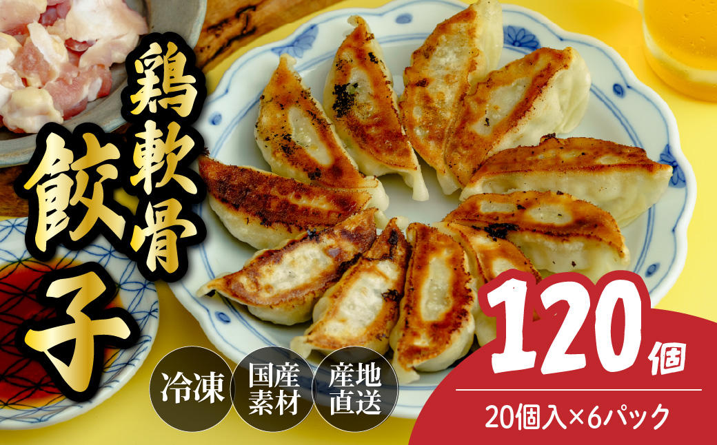 鶏軟骨餃子 120個（20個×6パック） － 鶏軟骨餃子 120個
