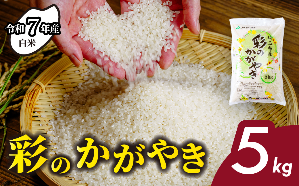 米 白米 【令和7年産米】埼玉県産 彩のかがやき 5kg