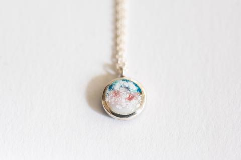 石戸蒲ザクラ100周年記念 Kenichi Kondo 七宝ネックレス「憐」[七宝 七宝焼き 装飾 ギフト 作品 手づくり 桜 さくら]