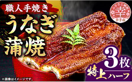 こだわりの柔らかうなぎ蒲焼【特上ハーフ】３枚 - やわらか ふわとろ 湯煎 簡単 老舗の味 うなぎ 3枚 蒲焼き 特上 秘伝 タレ おすすめ 白米 相性 抜群 とろける 柔らかさ オススメ 埼玉県 幸手市 プチ贅沢 クリスマス お正月 パーティー