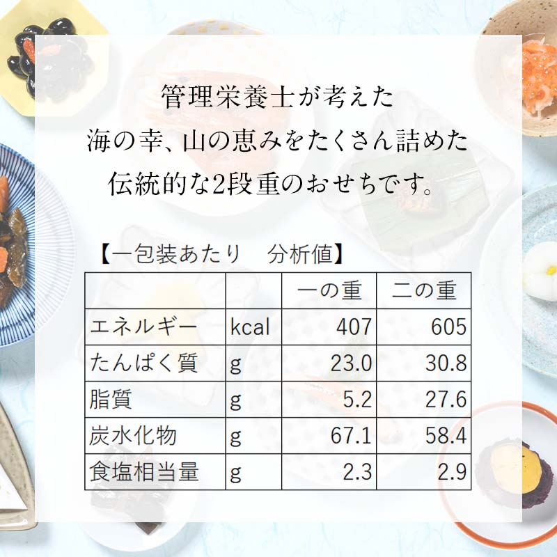 健康減塩おせち 2段重【冷凍】 12月29日もしくは12月30日にお届け ※離島配送不可 FAA-020
