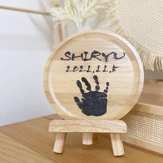 【出産記念に】手形付きオリジナル命名プレート