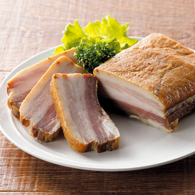 『定期便』子供に食べさせたい無添加ベーコン＆ハム＆パンチェッタ吊焼きB全3回