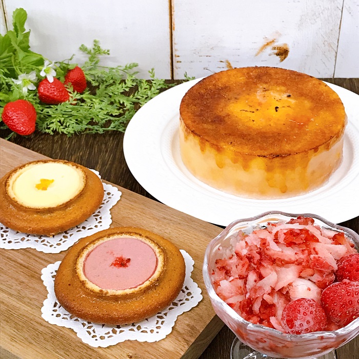 苺の里　いちごのけずりミニ6個＆チーズインバウム6個＆ブリュレバウム1個セット　贅沢