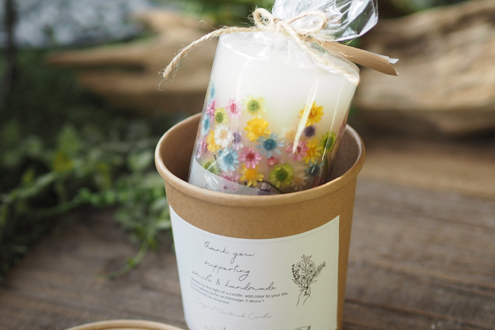 ボタニカルキャンドル（お花畑） 210g×1個