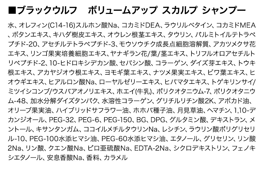 大正製薬 ブラックウルフ(BLACK WOLF) ボリュームアップ スカルプ シャンプー＆コンディショナー 本体 380mL×各1本