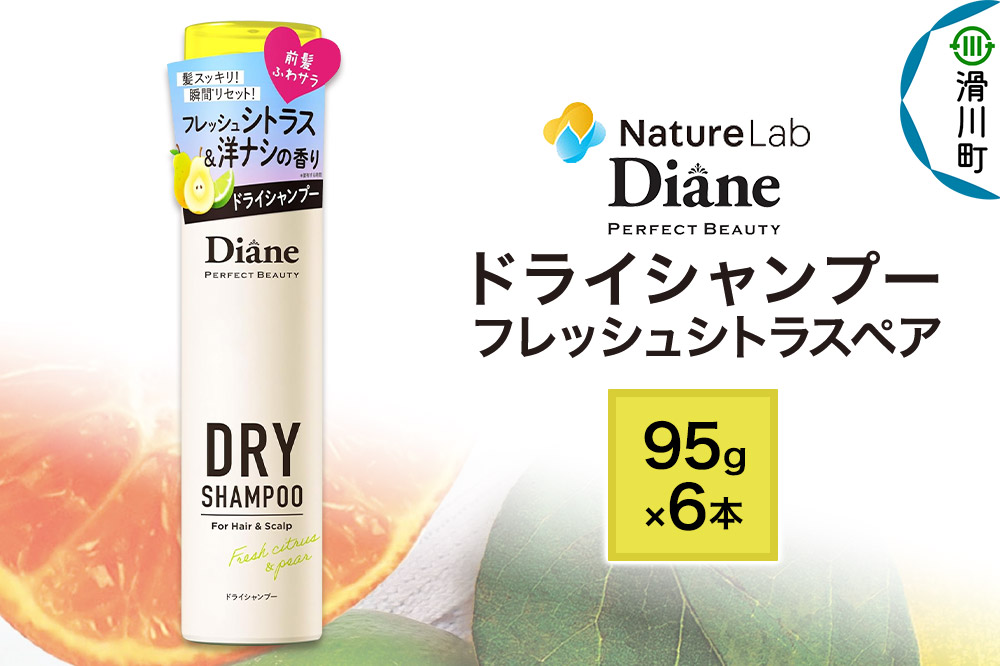 Diane ダイアン パーフェクトビューティー ドライシャンプー 95g フレッシュシトラスペア×6点セット