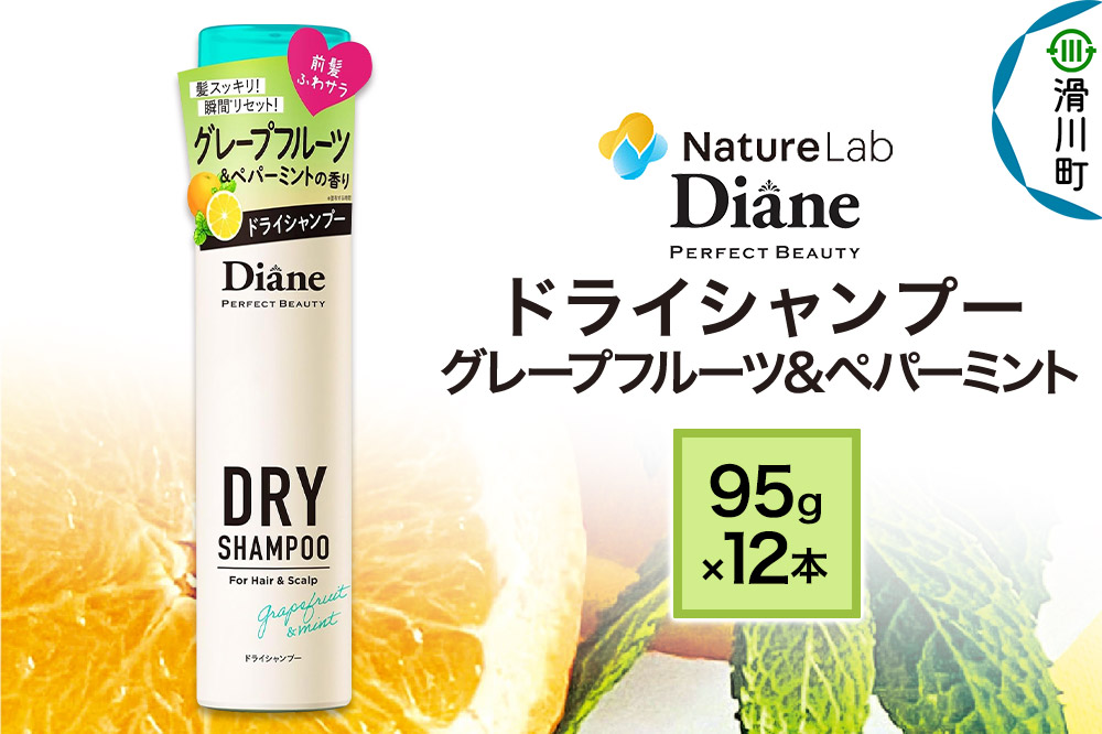 Diane ダイアン パーフェクトビューティー ドライシャンプー 95g グレープフルーツ＆ペパーミント×12点セット